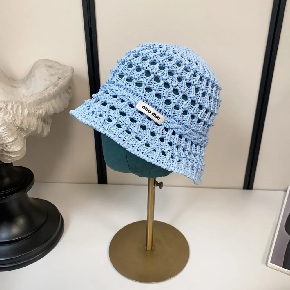 Miu Miu Baby Blue Crochet Bucket Hat - Kids - Picture 5 of 6